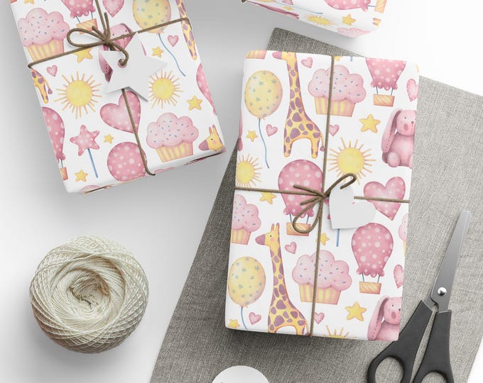 Baby Shower Gift Wrap, Newborn Baby Gift Wrap, Baby Gift Wrap, Baby Boy Gift Wrap, Baby Girl Gift Wrap, Wrapping Paper Roll