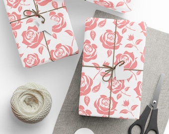 Rosa Rose Hochzeitsgeschenkpapier