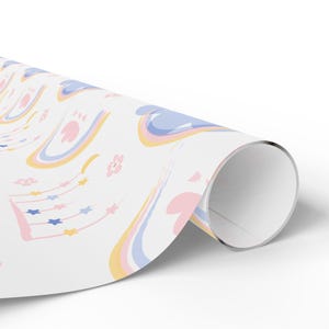 Rainbow Baby Gift Wrap, Newborn Gift Wrap, 90gsm Art Paper image 5
