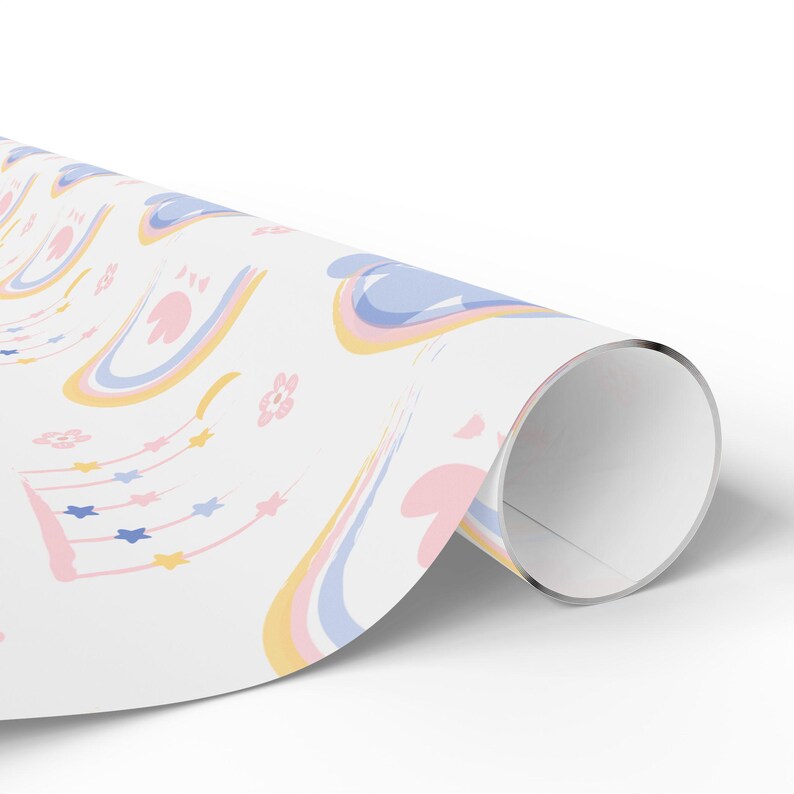Rainbow Baby Gift Wrap, Newborn Gift Wrap, 90gsm Art Paper image 5