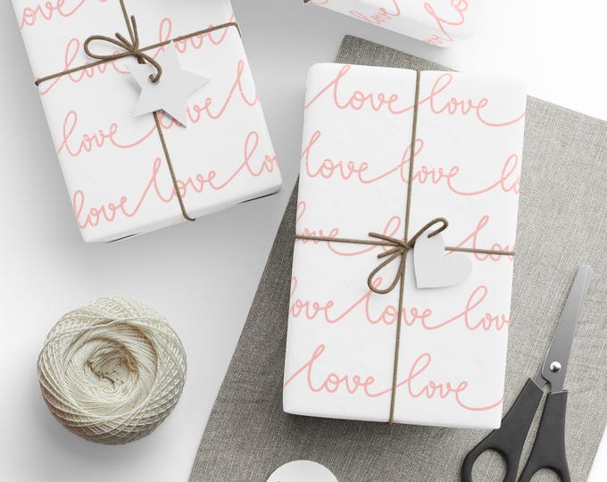 Valentines Day Gift Wrap, Valentine Gift Wrap, Valentine Wrapping Paper, Cute Valentine Wrap, Sweetheart Gift Wrap, Love Gift Wrap