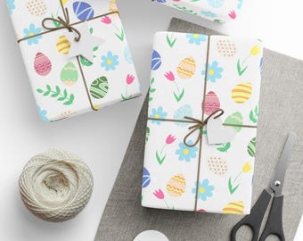 Easter Gift Wrap, Easter Wrapping Paper, Easter Egg Gift Wrap, Happy Easter Gift Wrap, Cute Easter Gift Wrap