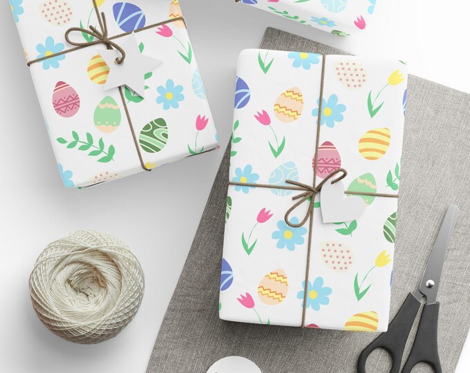 Easter Gift Wrap, Easter Wrapping Paper, Easter Egg Gift Wrap, Happy Easter Gift Wrap, Cute Easter Gift Wrap