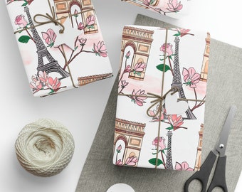 Paris Lifestyle Gift Wrap, Paris Gift Wrap, Paris Wrapping Paper, Eiffel Tower, Paris, France, Arc du Triomphe, Champs Elysee
