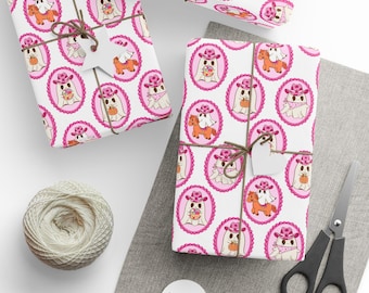 Disco Cowboy Ghost Wrapping Paper, Cute Halloween Gift Wrap, Coquette Halloween Gift Wrap, Halloween Party Supplies, Spooky Gift Packaging