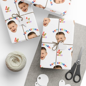Custom Photo Birthday Wrapping Paper: Personalized Birthday Gift Wrap