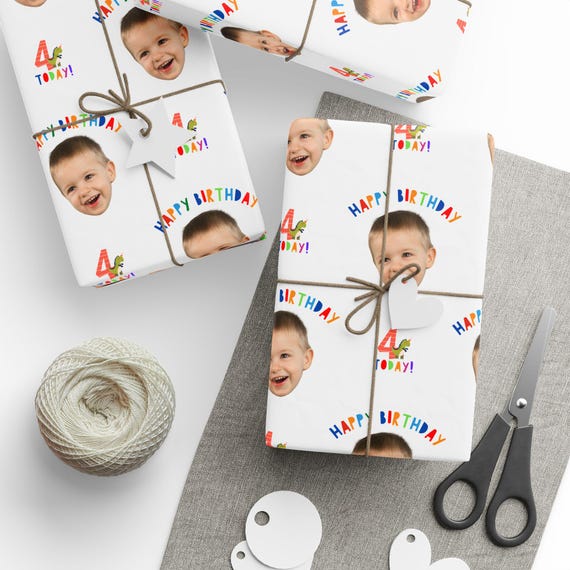 Custom Photo Birthday Wrapping Paper: Fine Art Gift Wrap