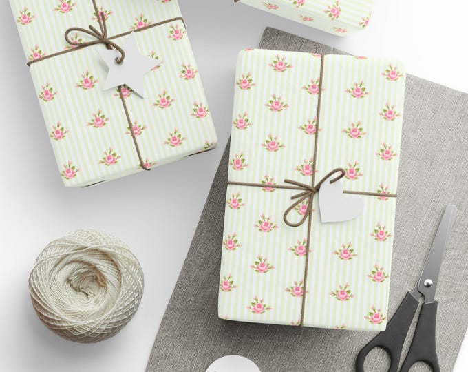 Whimsical Floral Wrapping Paper for Gifts, Eco-Friendly Gift Wrap, Premium Gift Wrap, Special Occasions, Birthdays, Weddings, Bridal Shower