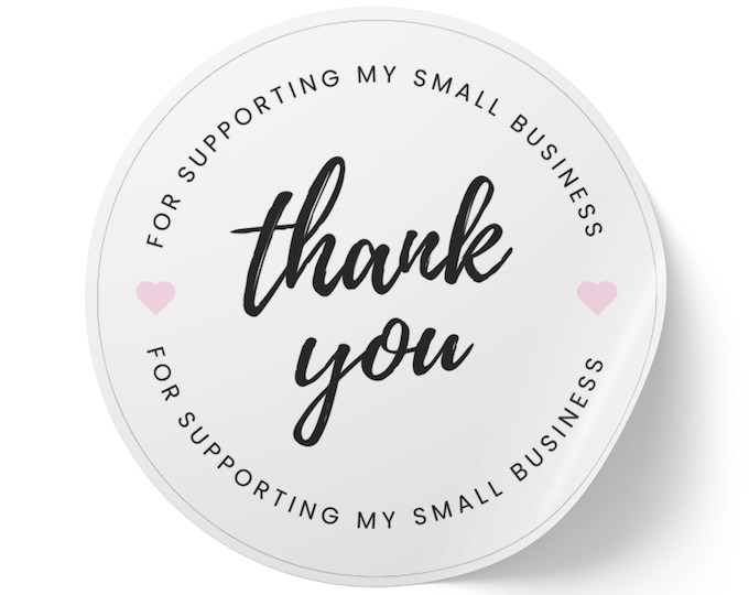 Customizable Round Sticker Label Rolls, VIP Business Label Stickers, Thank you Stickers, Thank you Labels, Small Business Stickers