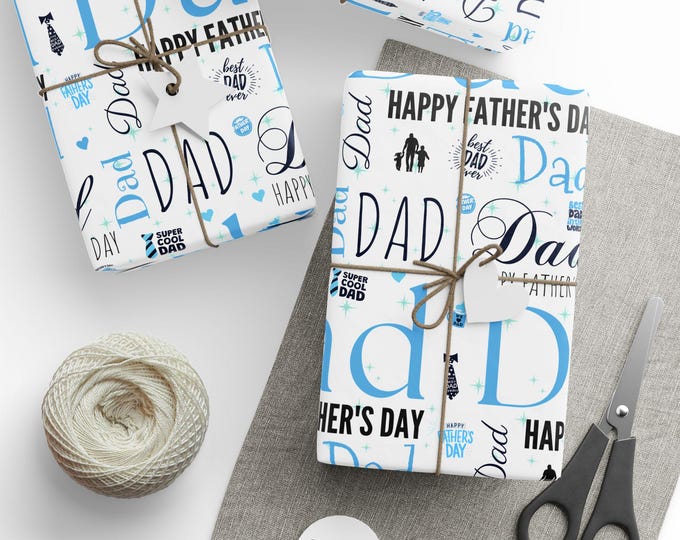 Father's Day Personalized Wrapping Paper, Custom Gift Wrap, Dad Gift Wrap, Daddy Gift Wrap, Grandpa Gift Wrap, Grampy Gift Wrap