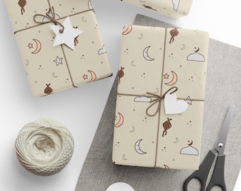 Eid Mubarak Wrapping Paper | Moon & Lantern Islamic Gift Wrap