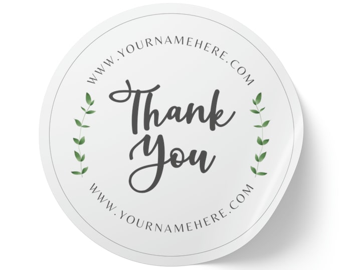 Customizable Round Sticker Label Rolls, VIP Business Label Stickers, Thank you Stickers, Thank you Labels, Small Business Stickers