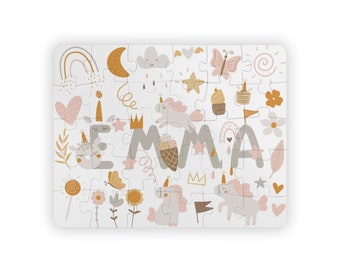 Personalized Kids Name Puzzle, Kids' Puzzle, 30-Piece Puzzle, Unicorn-Themed Puzzle, Kids Activity, 14x11 inch puzzle, Fun Activity