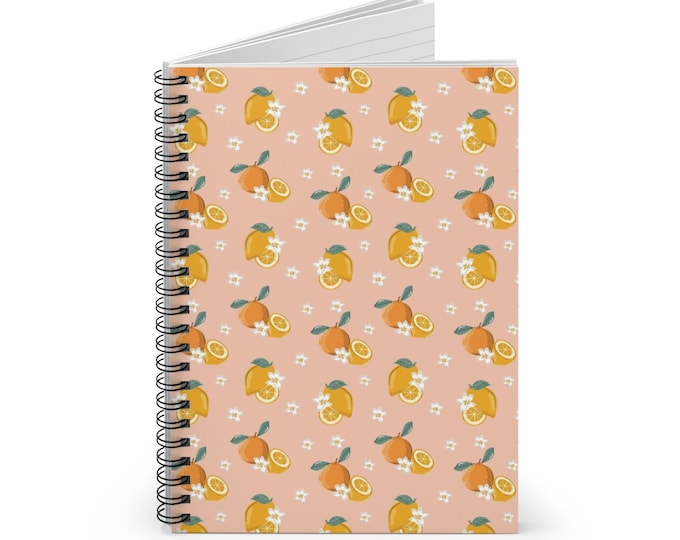 Spiral Notebook Ruled Line, Spiral Journal, Tropical Floral, Summer, Tropical Fruits, Stationery, School Supplies