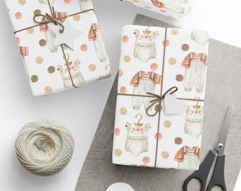 Baby Shower Gift Wrap, Newborn Baby Gift Wrap, Gender Neutral, Baby Boy Gift Wrap, Baby Girl Gift Wrap, Baby Shower Wrapping Paper