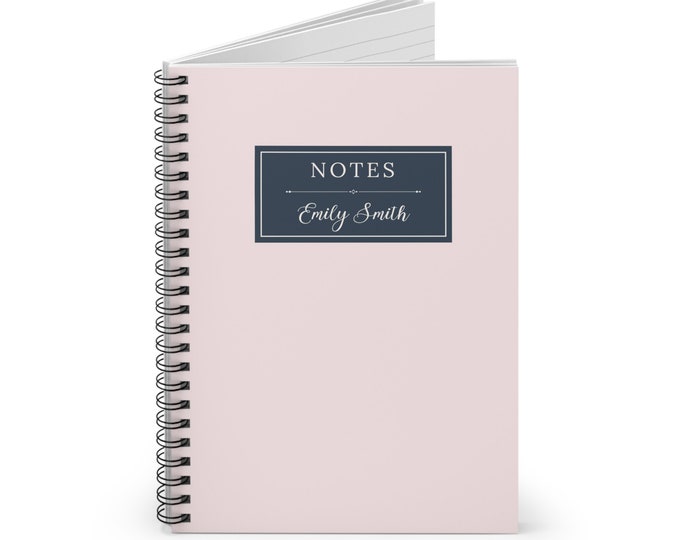 Personalized Spiral Notebook, Ruled Line, Spiral Journal, Custom Name Notebook, Personalized Gift, Stationery Gifts