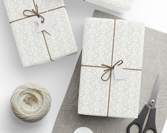Wedding Damask Wrapping Paper, Floral Damask Wedding Gift Wrap, Ivory Wedding Gift Wrap, Wedding Wrapping Paper Roll, Premium Gift Wrap