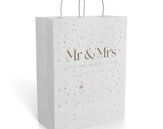 Personalized Wedding Gift Bag | Elegant Paper Favor Bags