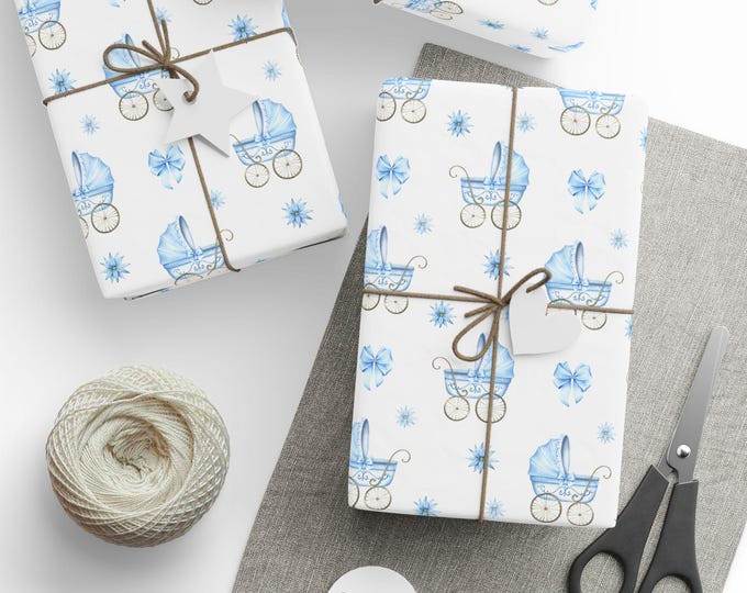 Baby Shower Wrapping Paper, Cute and Adorable Gift Wrap for Newborn Celebrations, Gender Reveal Events, Wrapping Supplies, Party Decor