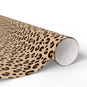 Leopard Print Gift Wrap: Trendy Animal Print, 90 GSM Gloss Paper image 5