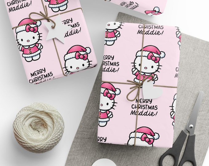 Pink Hello Kitty Christmas Wrapping Paper Roll