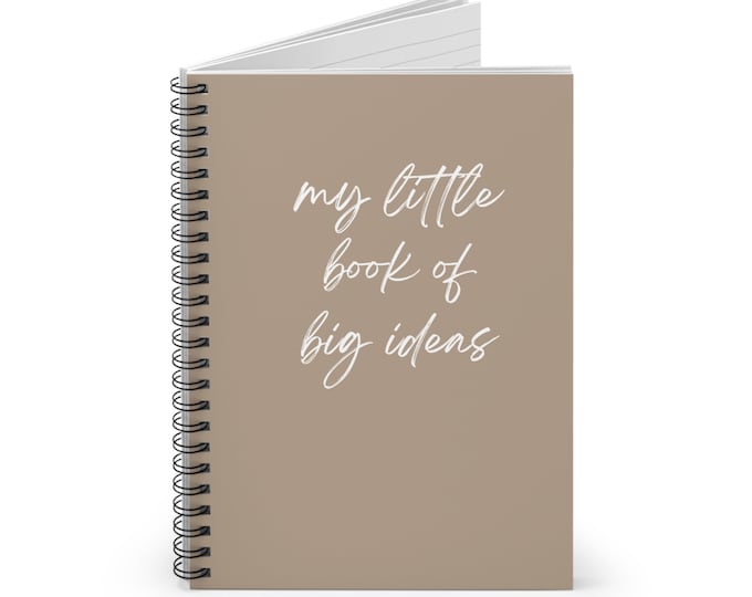 Spiral Notebook, Ruled Line, Spiral Journal, Stationery Gifts, Writer's Gift,