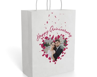 Personalized Anniversary Photo Gift Bag | Custom Couple Keepsake Bag