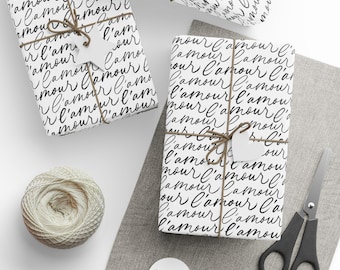 Valentines Day Gift Wrap, Love Theme Gift Wrap, Valentines Day Wrapping Paper, Romantic Gift Wrap, Word Art Gift Wrap, Special Occasion