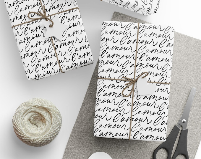 Valentines Day Gift Wrap, Love Theme Gift Wrap, Valentines Day Wrapping Paper, Romantic Gift Wrap, Word Art Gift Wrap, Special Occasion