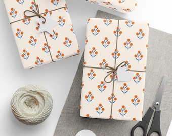 Whimsical Floral Wrapping Paper for Gifts, Eco-Friendly Gift Wrap, Premium Gift Wrap, Special Occasions, Birthday, Baby Shower