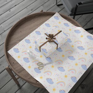 Rainbow Baby Gift Wrap, Newborn Gift Wrap, 90gsm Art Paper image 3