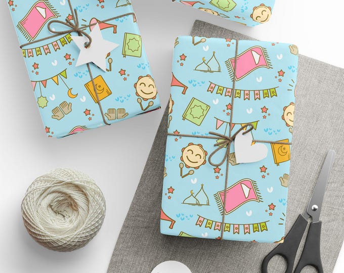 Eid Mubarak Wrapping Paper | Moon & Lantern Islamic Gift Wrap