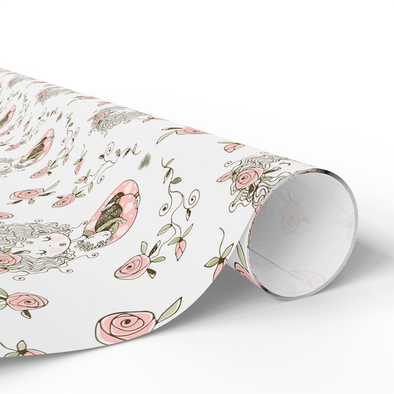 Presentpapper med blommigt motiv för mors dag, 90 g/m² konstnärspapper bild 5