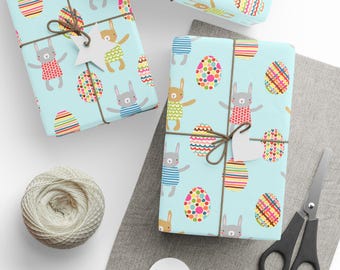 Easter Gift Wrap, Easter Wrapping Paper, Easter Bunny Gift Wrap, Happy Easter Gift Wrap, Cute Easter Bunny Gift Wrap