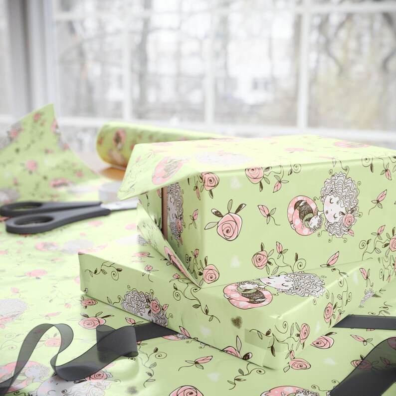 Geschenkpapier mit Blumenmuster zum Muttertag, 90 g/m² Kunstdruckpapier Bild 2