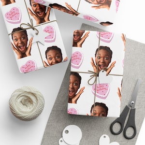 Custom Photo Birthday Wrapping Paper, Birthday Gift Wrap, Happy Birthday Wrapping Paper, Custom Photo Gift Wrap, Wrapping Paper Roll