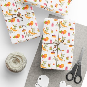 Dinosaur Birthday Gift Wrap: Dino Party Wrapping Paper