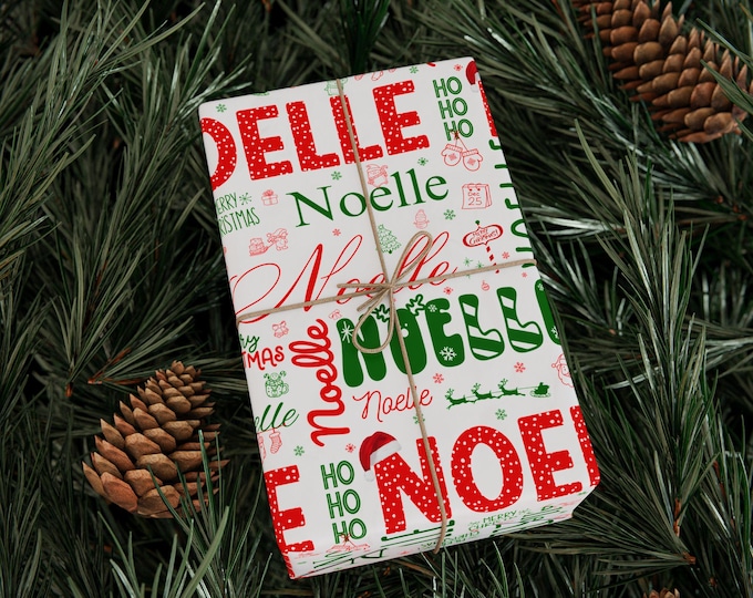 Personalized Wrapping Paper, Christmas Gift Wrap, Christmas Wrapping Paper, Cute Christmas Wrap, Custom Gift Wrap