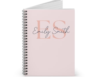Personalized Spiral Notebook, Ruled Line, Spiral Journal, Custom Name Notebook, Personalized Gift, Stationery Gifts