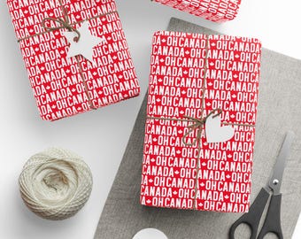 Canada Day Gift Wrap, Oh Canada Gift Wrap, Canadiana Wrapping Paper, Canada-themed Gift Wrap, Celebration Gift Wrap, Premium Gift Wrap