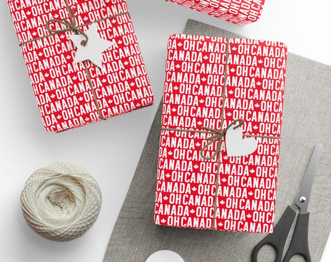 Canada Day Gift Wrap, Oh Canada Gift Wrap, Canadiana Wrapping Paper, Canada-themed Gift Wrap, Celebration Gift Wrap, Premium Gift Wrap