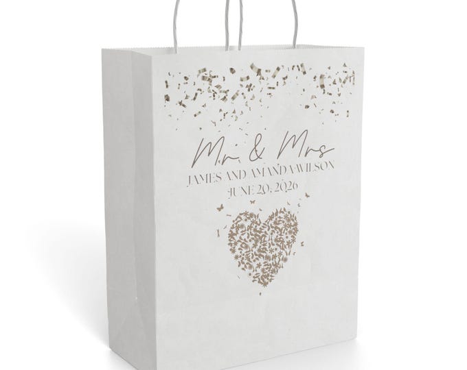 Personalized Wedding Gift Bag | Custom Name Favor Bag