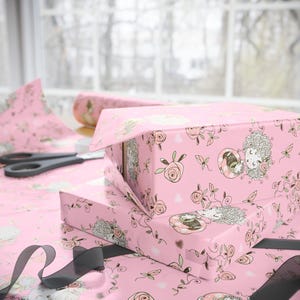 Moederdagcadeaupapier met bloemenmotief voor meisjes, 90 g/m² fijn kunstpapier afbeelding 2