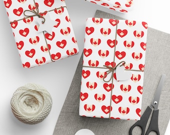 Canada Day Gift Wrap, Happy Canada Day Wrapping Paper, Canada-themed Gift Wrap, Celebration Wrap, Unique Gift Wrap, Premium Gift Wrap
