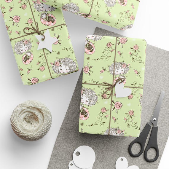 Mothers Day Floral Girl Gift Wrap, 90gsm Fine Art Paper