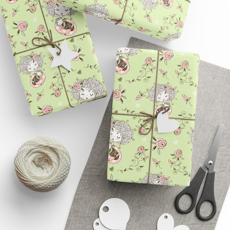 Geschenkpapier mit Blumenmuster zum Muttertag, 90 g/m² Kunstdruckpapier Bild 1