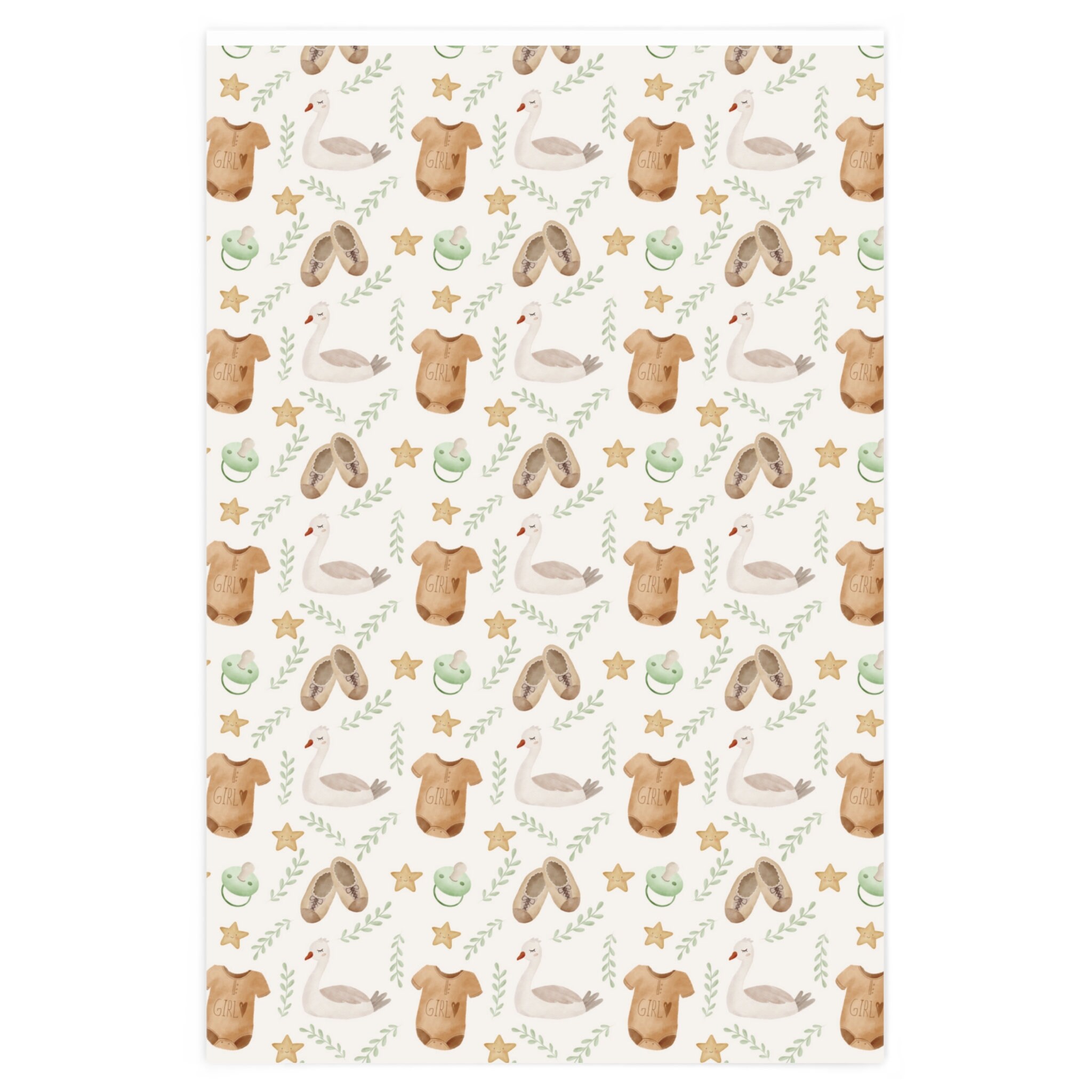 Watercolour Gift Wrap, Baby Shower Gift Wrap, Newborn Baby Gift Wrap