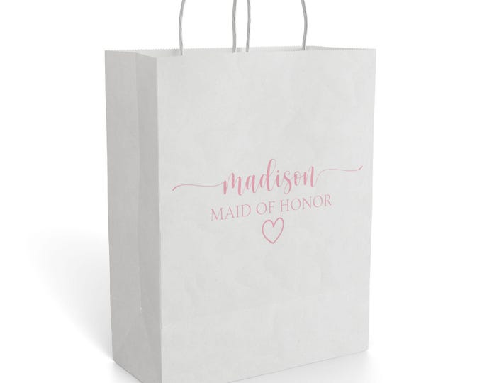 Personalized Bridesmaid Gift Bag | Rainbow, Gold Stars