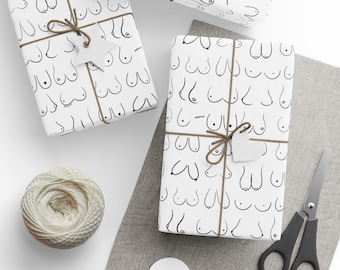 Feminist Boobies Gift Wrap, Women's Empowerment Wrapping Paper