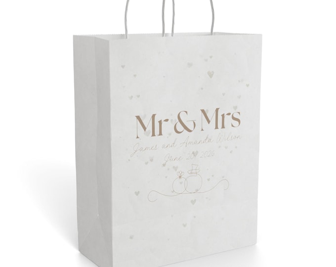 Personalized Wedding Gift Bag | Custom Name & Date